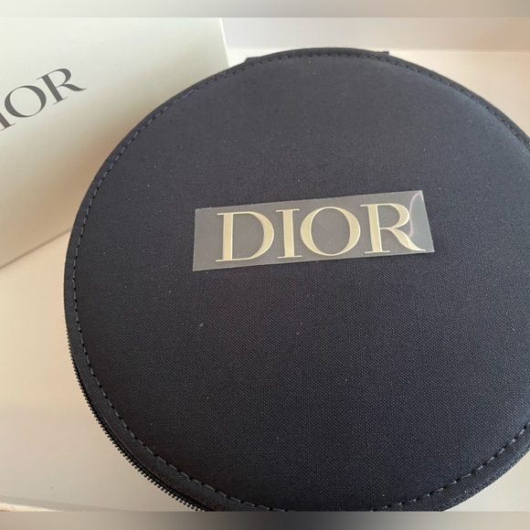 Dior Beaute Vanity Zip Round Cosmetic Makeup Mirror Case NEW IN BOX - Picture 8 of 11